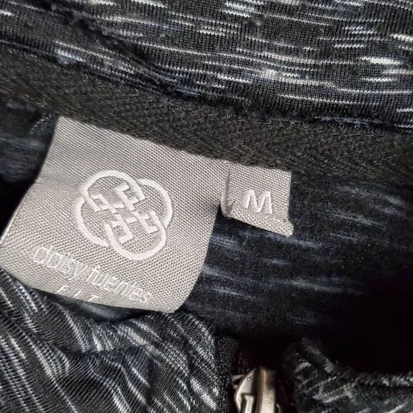 Daisy Fuentes Medium Black Full Zip Sweatshirt - Picture 3 of 7